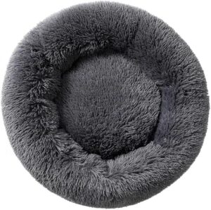 Fhodigogo Donut Dog Bed Fluffy Calming Nest Ideal