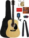 Fender Dreadnought Acoustic Guitar Bundle – Natural