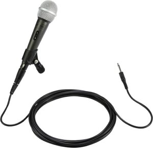 Amazon Basics Dynamic Vocal Microphone, Cardioid, XLR, Black/Silver
