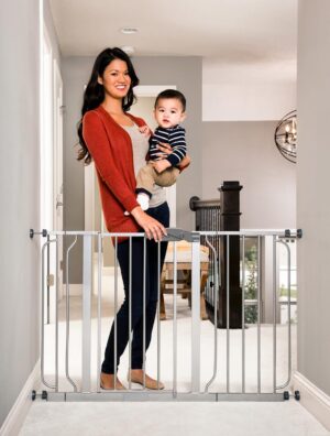 Regalo Easy Step 49-Inch Baby Gate, Platinum