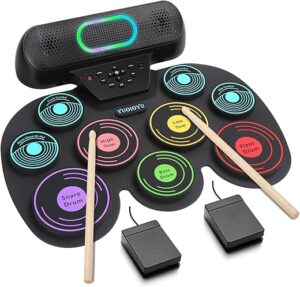 YUOIOYU Electronic Drum Set Roll Up Kit