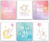 FALJIOK Elephant Nursery Wall Art Prints, 8″x10″ Set of 6