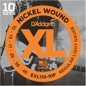 D’Addario EXL110-10P 10-46 Nickel Wound Electric Guitar Strings