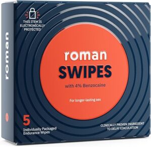 Roman Swipes with 4% Desensitizing Benzocaine Wipes