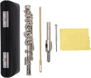 Dilwe Flute, 16 Hole Silver Plated Piccolo Set