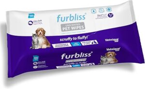 Vetnique Labs Furbliss Pet Wipes for Dogs & Cats, 100ct