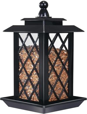 Vivace Large Bird Feeders, 3.2lb Capacity, Black