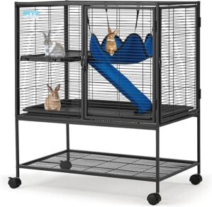 HABUTWAY Large Metal Rolling Ferrets Cage, 36.5''H