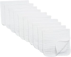 Synrroe Large Muslin Burp Cloths, 10 Pack