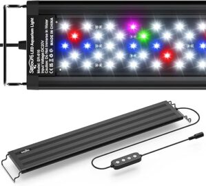 SEAOURA LED Aquarium Light With Timer, 18-24 Inch