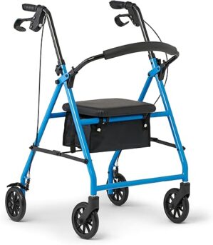 Medline Lightweight Folding Rollator Walker