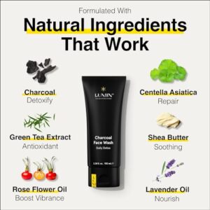 Lumin Charcoal Face Cleanser, 100ml, 1-Pack