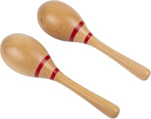 Ubblove Maracas Wooden Hand Percussion Rattles Natural