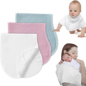 COTTONBEBE Muslin Burp Cloths, Large 22"X11" Extra Absorbent