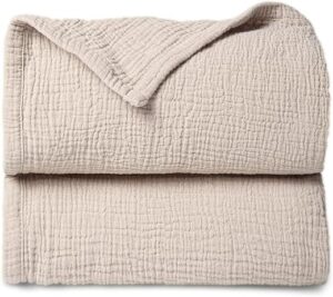 Lulu moon Muslin Quilt Blanket, Crib Blanket, 47x47
