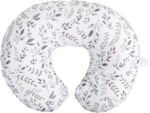Boppy Nursing Pillow Gray Taupe Leaves