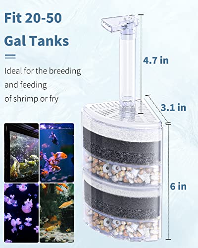 Pawfly Aquarium Corner Sponge Filter For Fish Tanks - Image 4