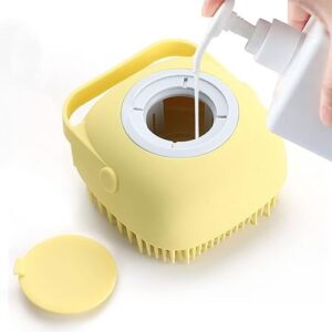 ELEGX Pet Grooming Bath Massage Brush (Yellow)