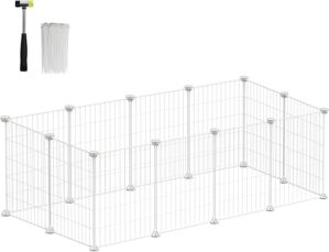 SONGMICS Pet Playpen, Small Animal Cage ULPI001W01
