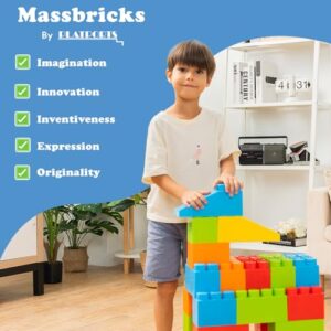 PLATPORTS Jumbo Plastic Building Blocks – 48 Pieces