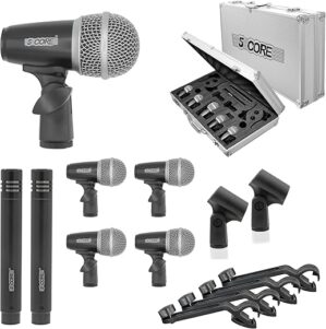 5 CORE Professional Drum Mic Kit 7 Piece