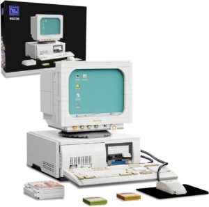 BRICKKK Retro Computer Block Set, Vintage Architecture Model Building Kit