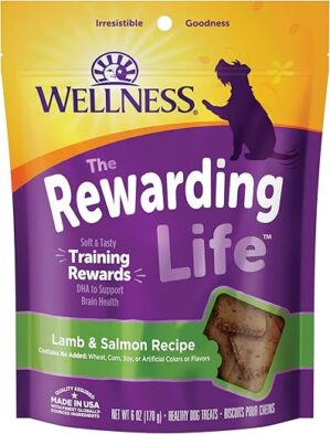 Wellness Rewarding Life Grain-Free Dog Treats, 6-Ounce