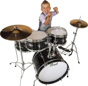 Pearl Roadshow Jr. 5-Piece Drum Set, Jet Black