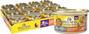 Wellness Senior Grain-Free Chicken Wet Cat Food, 3oz, Pack of 24