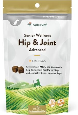 NaturVet Senior Wellness Hip & Joint Advanced Omegas | 120 Soft