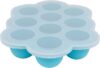 WeeSprout Silicone Freezer Tray With Lid, Bright Blue