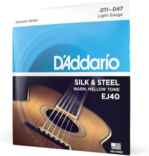 D'Addario Silk & Steel Acoustic Guitar Strings EJ40