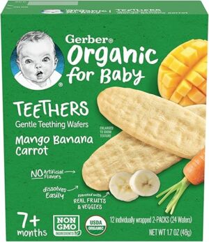 Gerber Snacks For Baby Teethers, Mango Banana Carrot