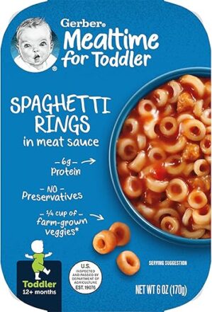Gerber Spaghetti Rings In Meat Sauce, 6 Oz (Pack of 6)