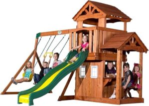 Backyard Discovery Tanglewood Cedar Wood Playset Swing Set