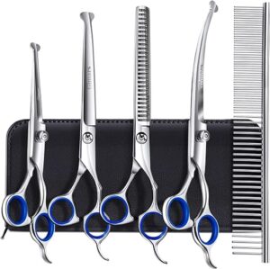 Gimars Titanium Coated 4CR Pet Grooming Scissors