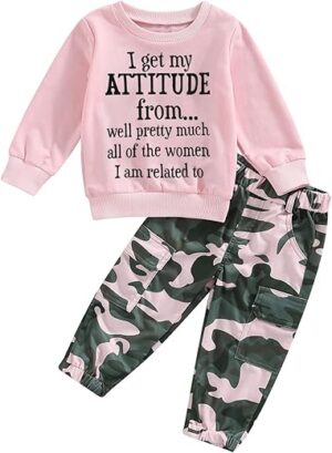Fernvia Toddler Girls Fall Outfit 2T-5T