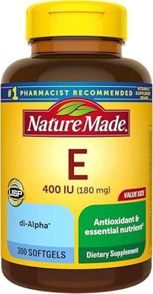 Nature Made Vitamin E 180 mg 400 IU 300 Softgels