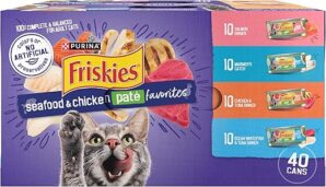 Friskies Wet Cat Food Pate Variety Pack - (Pack of 40) 5.5 oz. Cans