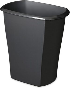 Sterilite 10 Gallon Ultra Plastic Wastebasket, Black