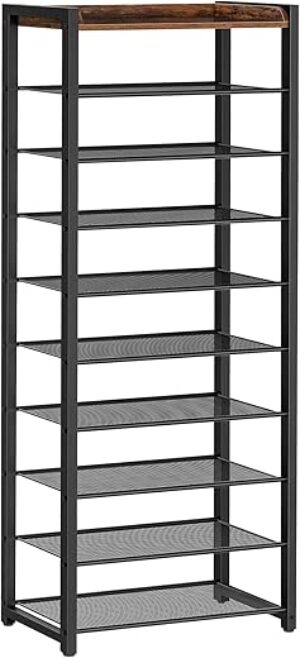 HOOBRO 10 Tier Narrow Shoe Storage Organizer