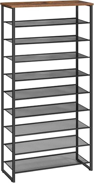 HOOBRO 10-Tier Shoe Rack, Large Capacity Organizer