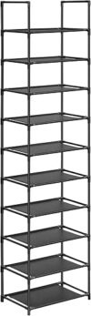 SONGMICS 10 Tier Shoe Rack, Space-Saving Organizer