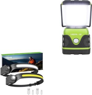 Lighting EVER 1000LM LED Camping Lantern & Headlamp