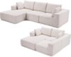 Huatean Home 108” Modular L-Shape Sofa Couch, Beige
