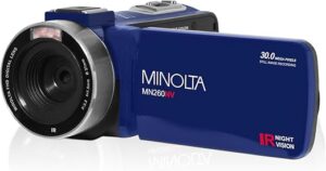 Minolta 1080P FHD 30 MP Night Vision Camcorder