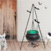 BIGINIWA 11-Inch Witches Cauldron With LED Light