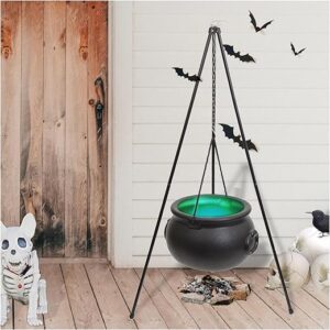 BIGINIWA 11-Inch Witches Cauldron With LED Light