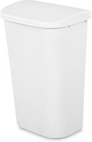 Sterilite 11.3 Gal Lift Top Wastebasket White
