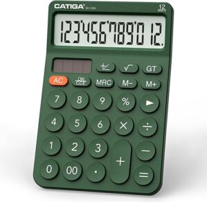 CATIGA 12 Digit Desktop Calculator With LCD